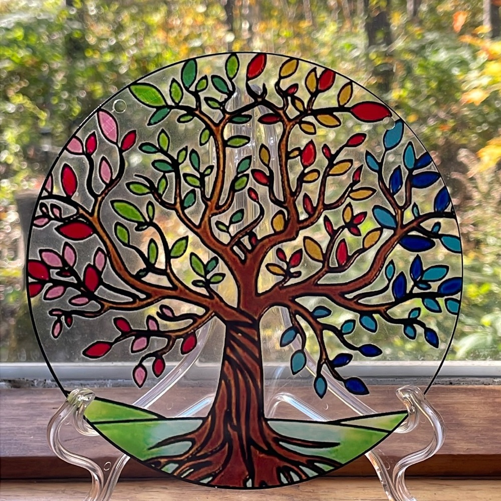 Suncatcher Tree of Life Acrylic Home Decor Gift Idea 6”